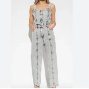 IRO Women's Light Gray Denim Overalls